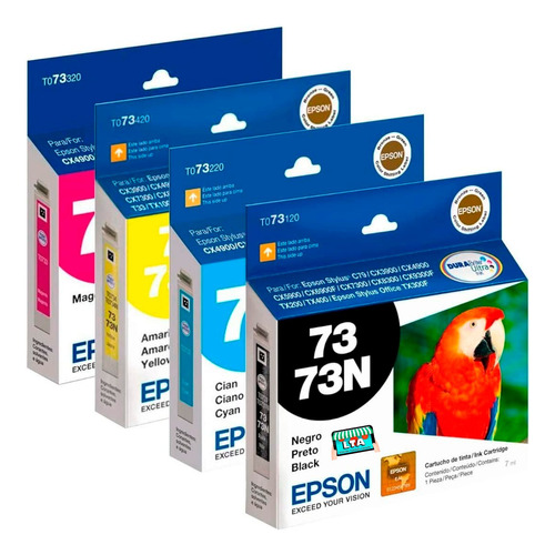 Pack 4 Colores Cartucho De Tinta Original Para Epson T30