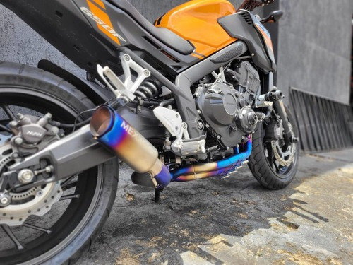 Imagem 5 de 6 de Escapamento Esportivo Mexx Full Cb650f Mexx Azul + Ponteira