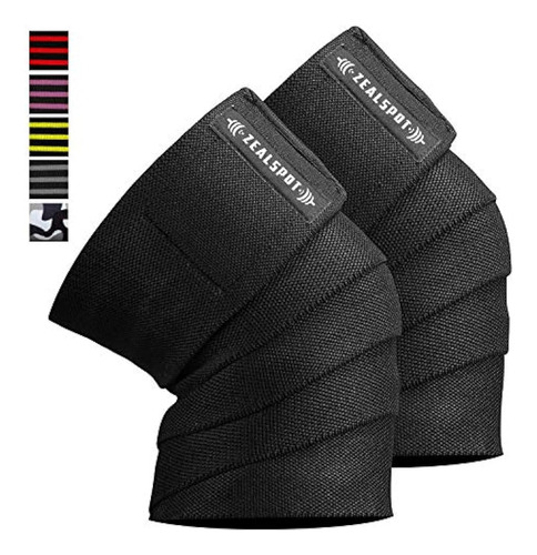 Zealspot Knee Wraps (par) Compresión Y Soporte Elástico Para