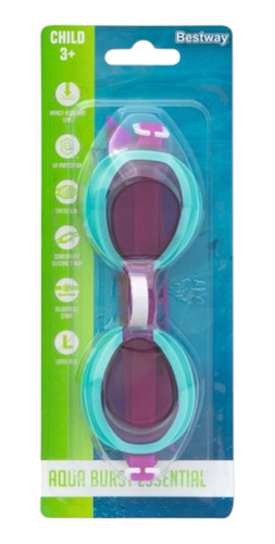 Antiparras Natacion Bestway Para Chicos Protector Uv Pileta