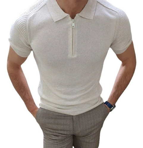 Hombre Slim Fit De Punto Con Cremallera