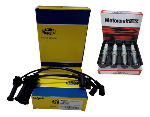 Juego Cables Marelli + Bujias Motorcraft Ecosport 1.6 16v 