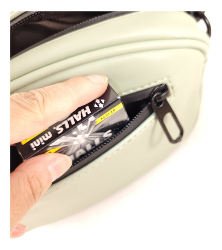 Bolsa Feminina Oval Compacta Com Alça Transversal Versátil Desenho Do Tecido Green