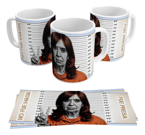 Taza Cristina Cfk No Fue Magia Fue Presa Condenada 01 Blanco