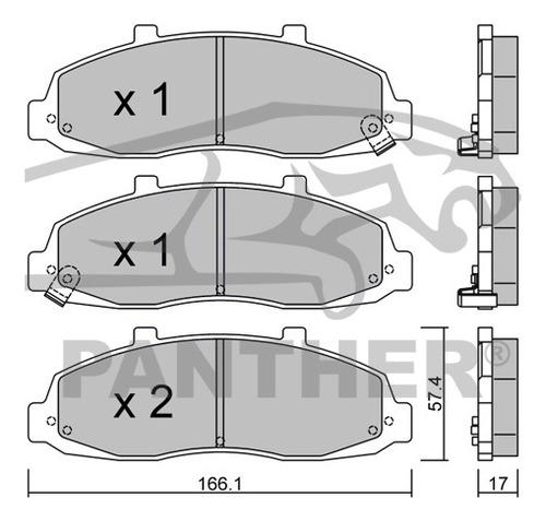 Balata Akebono Act679 Del Ford Lobo 1999