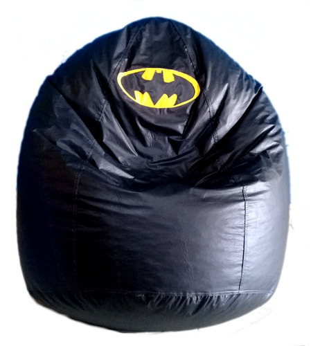 Puff Pera Decorado Batman - Preto - 80 Cm - Sem Enchimento