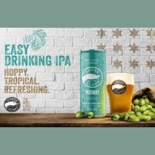 Kit 5 Cerveja Midway Session Ipa Goose Island Lata350ml+copo