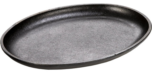 Plancha Ovalada Sin Mango De Color Negro Elegante