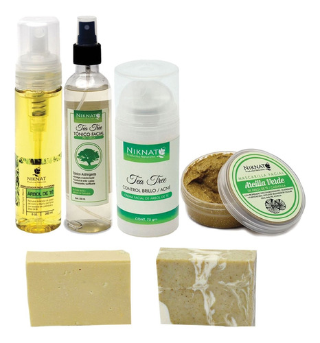 Tratamiento Antiacné Brotes Y Puntos Negros- Tea Tree -6pzs