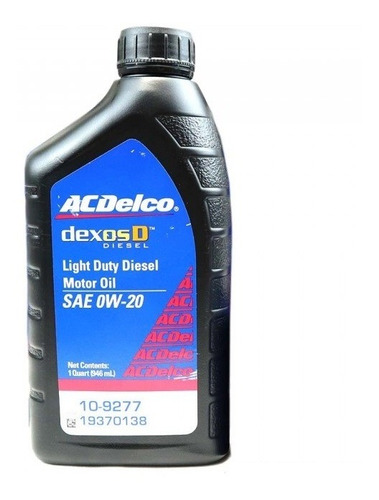 Aceite Sintetico Acdelco Dexos D 0w20 X 1 Litro