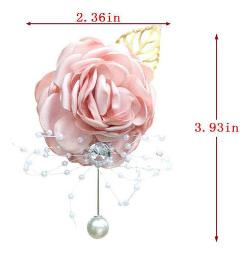 Pulsera De Dama De Honor, Ramillete De Flores De Seda, Con P