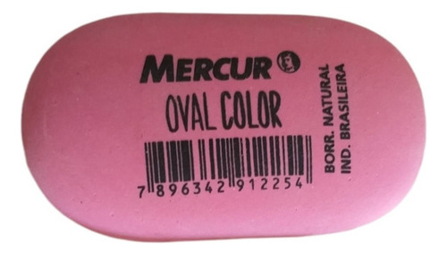 Kit 03 Borrachas Natural Oval Color Rosa Mercur