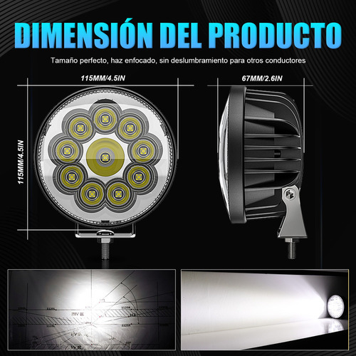 60w Luces Antiniebla Redondas De 4 Pulgadas For Coche, Mo