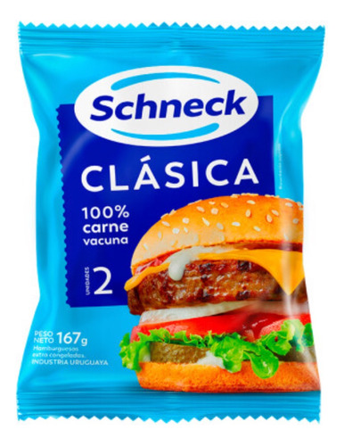 Hamburguesas Schneck Clasica X 84 Unidades