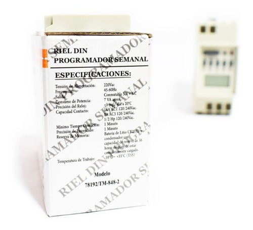 Timer Digital Temporizador Semanal 220v Ebchq 78192/tm-848-2