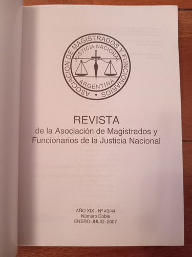 Rev. Asociación Magistrados Funcionarios Justicia 7 Números (Usado)