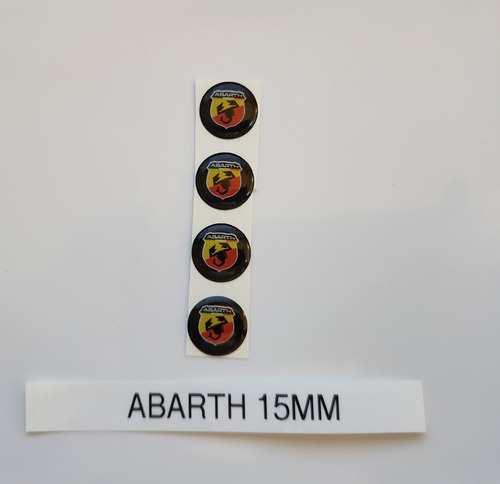 Insignia Calco Resinado Abarth, 3 Medidas X 12 Unidades (Usado)