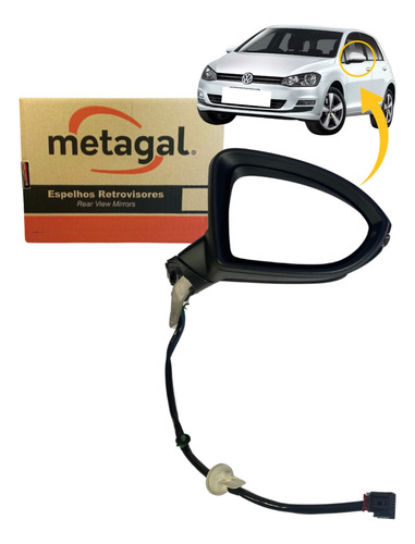 Retrovisor Golf Tsi Pisca Elétrico Dir 2014 15 16 17 18 19