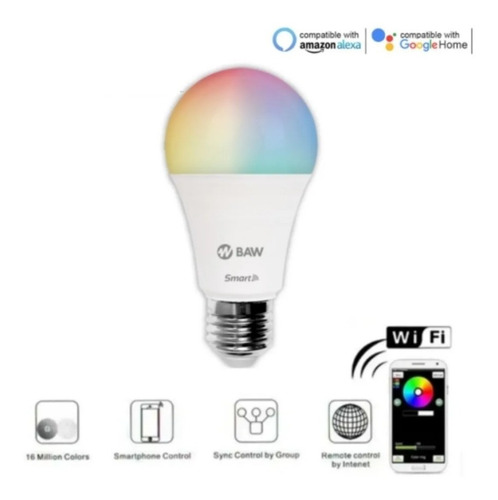 Lámpara Led Wifi E27 10w Rgb Celular Smart Life