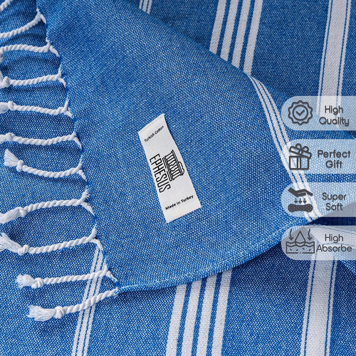 Toallas De Mano Ephesus Towels Sultan Oil Blue, 18 X 30 Cm,