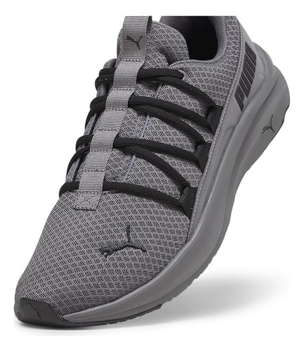 Tenis Puma Softride One4all 37767111 Comodo Original Moda Gris Oscuro Lisa 27.5 Mx