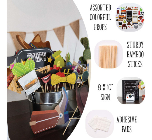 Kit De Accesorios Para Fotos Con 41 Piezas Y Letrero 20 X 25