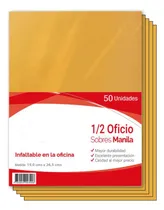 Comprar Sobre Manila 1\u002F2 Oficio 85grs Med. 19x26,5cms Pqt X 50