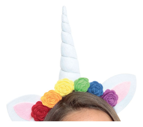 Diadema De Unicornio Flores Disfraz Fiesta Halloween Terror