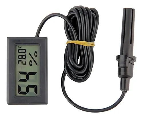 Termo-higrômetro Digital Umidade Chocadeira Sensor Externo
