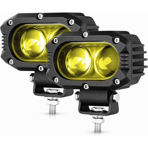 Led Pods Lights Bar Yellow Fog Lights Spot Beam Driving...