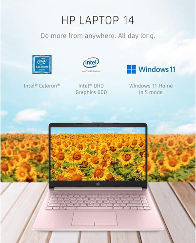 Laptop Hp 14 14 Intel Celeron 16gb 564gb Ssd W11h