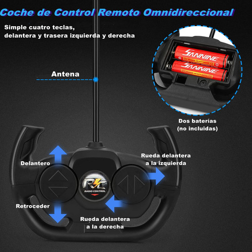 Carro De Control Remoto, Coche Control Remoto Con 3d Luz,