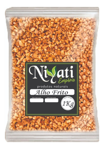 Alho Frito 1 Kg Granulado Qualid Premium Rápido Niyati