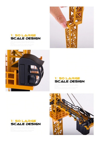 Grúa Torre De Escala 1:50 Alta Simulación De Ingeniería Huin