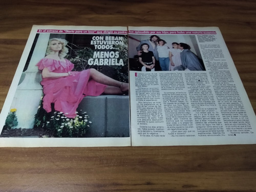 (ak235) Gabriela Gili * Clippings Revista 2 Pgs * 1987