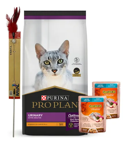 Alimento Pro Plan OptiTract Urinary para gato adulto de raza todas las razas sabor pollo y arroz de 15 kg