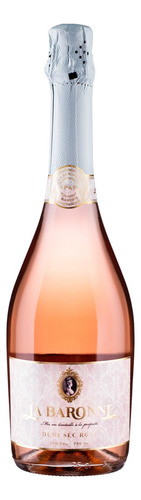 Espumante Espanhol Rosé Demi-Sec La Baronne Garrafa 750mlLa Baronne 2022 adega Bodega Pazo Pondal 750 ml