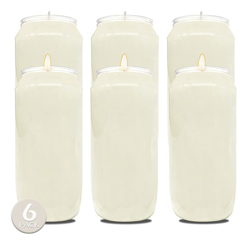 Velas De Oración Blancas De 7 Días Hyoola, Paquete De 6 - Ve