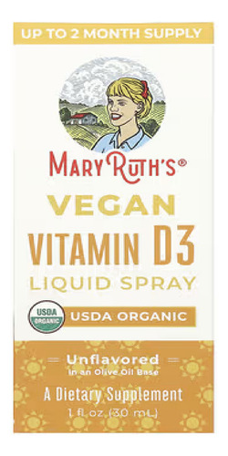 Mary Ruth's Spray Líquido Vitamina D3 Sin Sabor 30ml Sfn