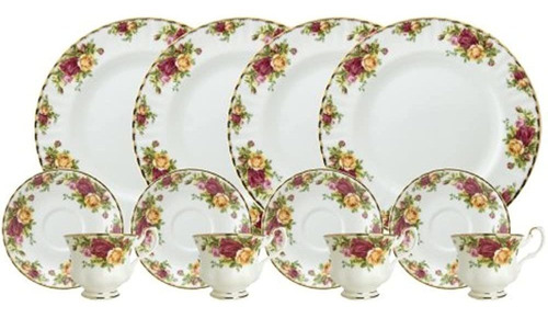 Royal Doultonroyal Albert Old Country Roses Servicio De 12 P