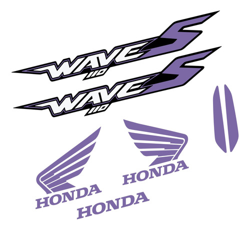 Calcos Color Violeta Honda Wave 110s No Original