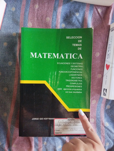 Hoffman Libro Matematica 4to Año Excelente Estado 