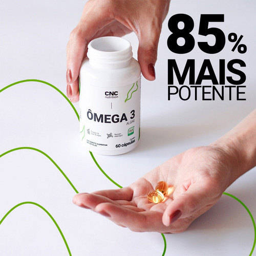 Ômega 3 Algas 60 Cápsulas 200 Epa 800 Dha Sem Sabor