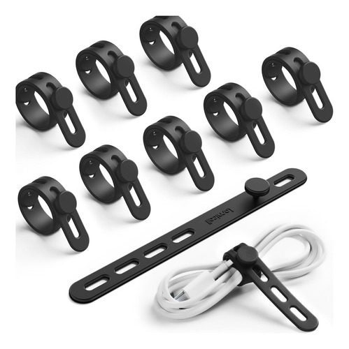 Bridas De Silicona Para Cables Reutilizables Paquete 10