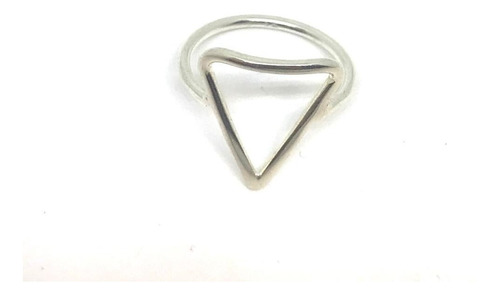 Anillo Geométrico De Plata 925 Triangulo