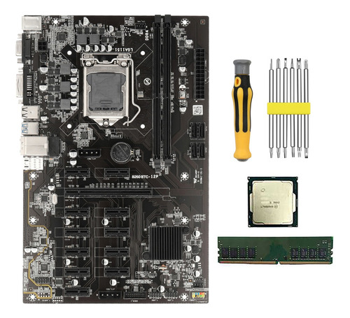 Placa Base Minera B250 Btc Con Cpu G3900+8g Ddr4 Ram+tornill