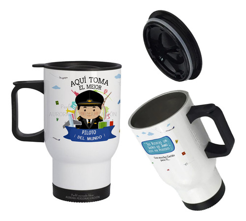 Mug Vaso Termico Viajero Para Carro Mejor Policia 01