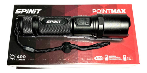 Linterna Spinit Pointmax 400r Duo Recargable Usb 400lm Zoom