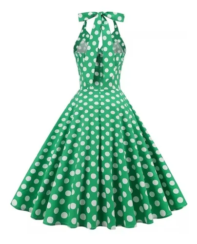 Vestido Retr Vintage Festa Rockiabilly Anos 60 Bolinhas
