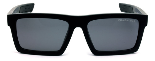 Óculos Prada Linea Rossa Sps02z-u Preto Cinza Polarizado 1bo Preto